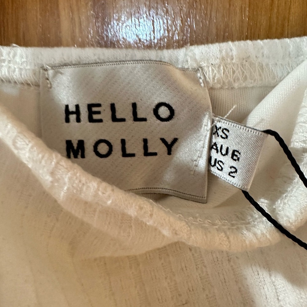 HELLO MOLLY WAYS I LOVED YOU KNIT MIDI DRESS WHITE - Picture 3 of 5